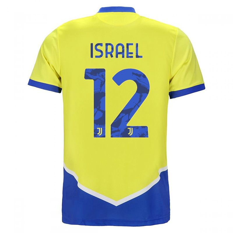 Gyermek Franco Israel #12 Kék Sárga Számú Jersey 2021/22 Mez Póló Ing