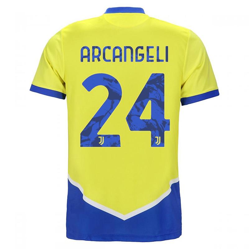 Gyermek Nicole Arcangeli #24 Kék Sárga Számú Jersey 2021/22 Mez Póló Ing