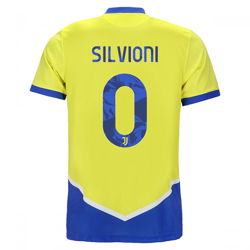 Gyermek Ludovica Silvioni #0 Kék Sárga Számú Jersey 2021/22 Mez Póló Ing