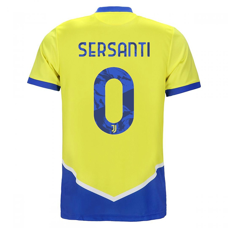 Gyermek Alessandro Sersanti #0 Kék Sárga Számú Jersey 2021/22 Mez Póló Ing