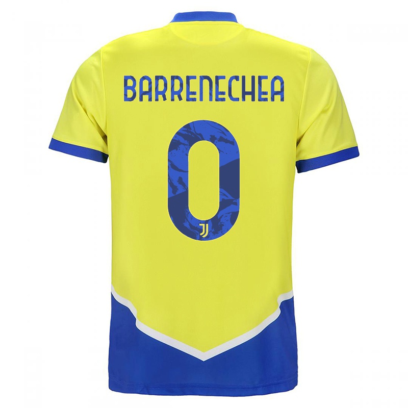Gyermek Enzo Barrenechea #0 Kék Sárga Számú Jersey 2021/22 Mez Póló Ing