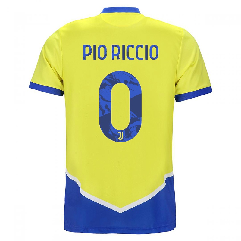 Gyermek Alessandro Pio Riccio #0 Kék Sárga Számú Jersey 2021/22 Mez Póló Ing