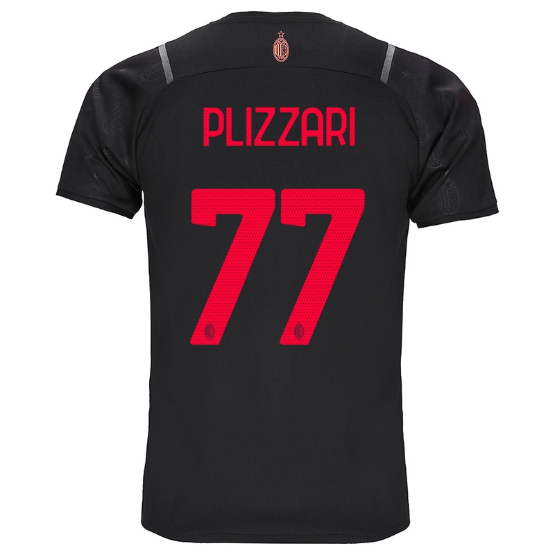 Gyermek Alessandro Plizzari #77 Fekete Számú Jersey 2021/22 Mez Póló Ing