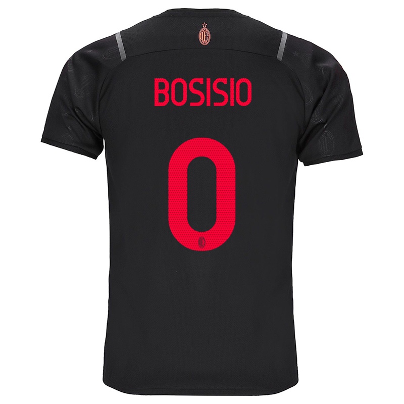 Gyermek Marco Bosisio #0 Fekete Számú Jersey 2021/22 Mez Póló Ing