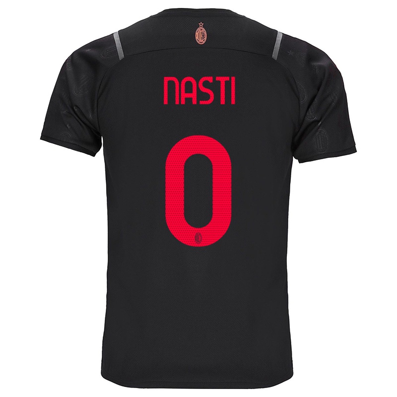 Gyermek Marco Nasti #0 Fekete Számú Jersey 2021/22 Mez Póló Ing