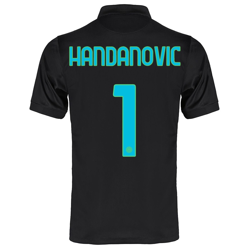 Gyermek Samir Handanovic #1 Fekete Számú Jersey 2021/22 Mez Póló Ing