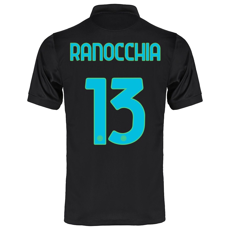 Gyermek Andrea Ranocchia #13 Fekete Számú Jersey 2021/22 Mez Póló Ing