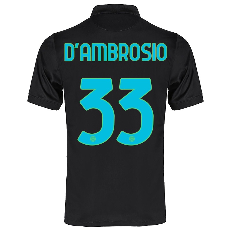Gyermek Danilo D'ambrosio #33 Fekete Számú Jersey 2021/22 Mez Póló Ing