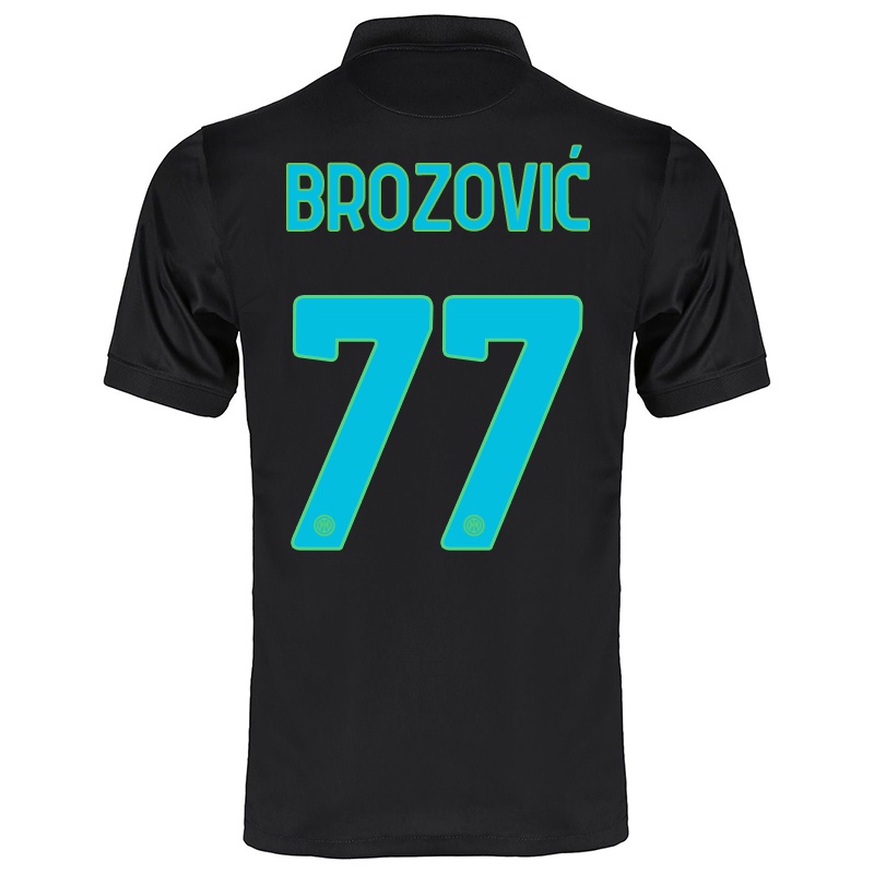 Gyermek Marcelo Brozovic #77 Fekete Számú Jersey 2021/22 Mez Póló Ing