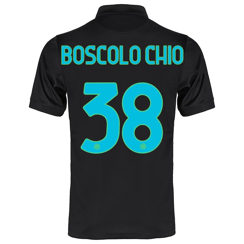 Gyermek Riccardo Boscolo Chio #38 Fekete Számú Jersey 2021/22 Mez Póló Ing