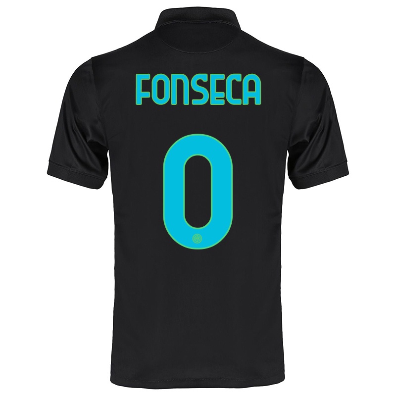 Gyermek Matias Fonseca #0 Fekete Számú Jersey 2021/22 Mez Póló Ing