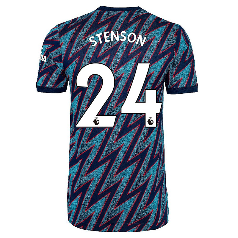 Gyermek Fran Stenson #24 Kék Fekete Számú Jersey 2021/22 Mez Póló Ing