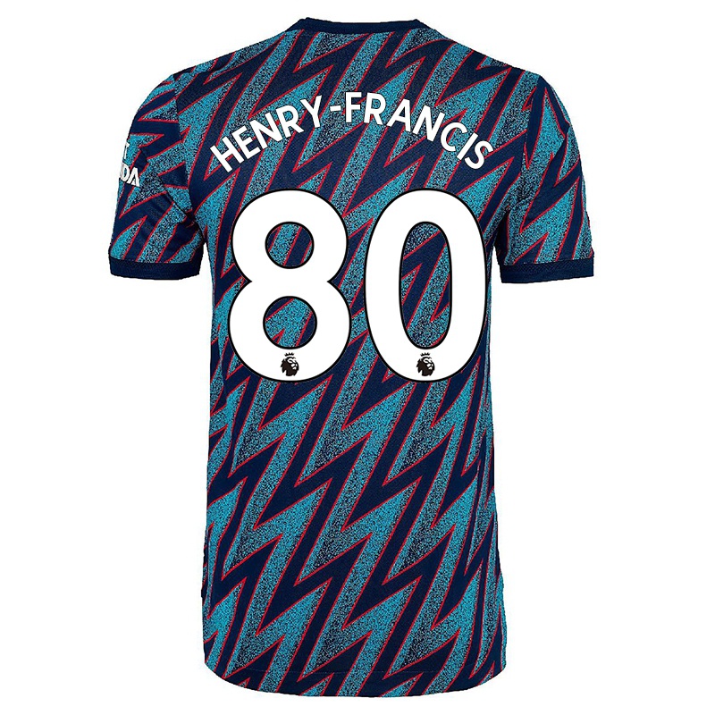 Gyermek Jack Henry-francis #80 Kék Fekete Számú Jersey 2021/22 Mez Póló Ing