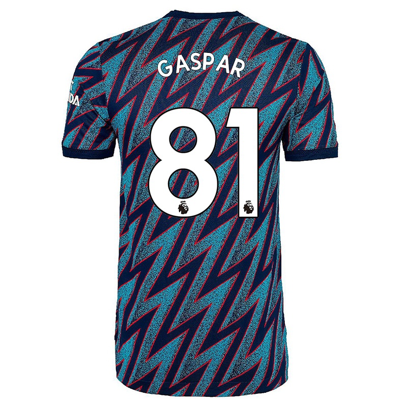 Gyermek Luigi Gaspar #81 Kék Fekete Számú Jersey 2021/22 Mez Póló Ing