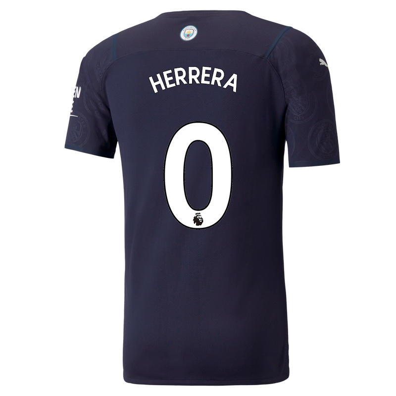 Gyermek Yangel Herrera #0 Sötétkék Számú Jersey 2021/22 Mez Póló Ing