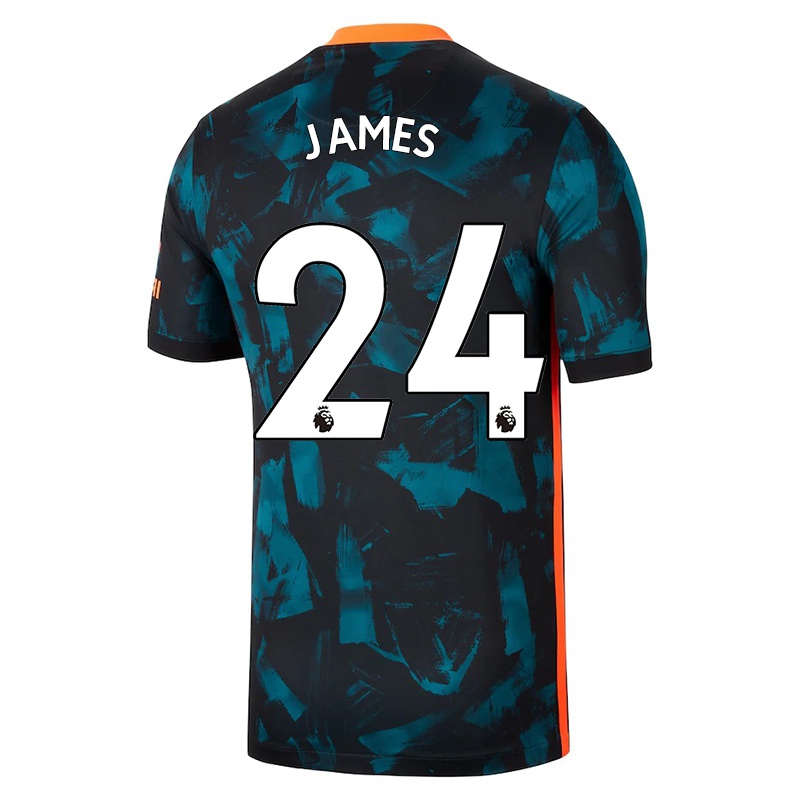 Gyermek Reece James #24 Sötétkék Számú Jersey 2021/22 Mez Póló Ing