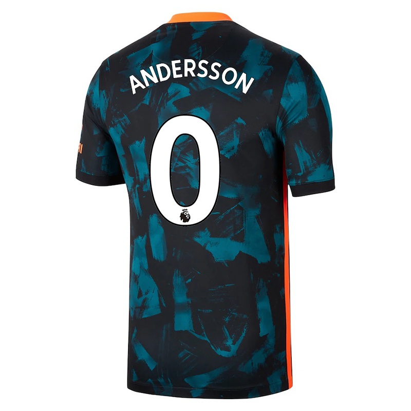 Gyermek Edwin Andersson #0 Sötétkék Számú Jersey 2021/22 Mez Póló Ing