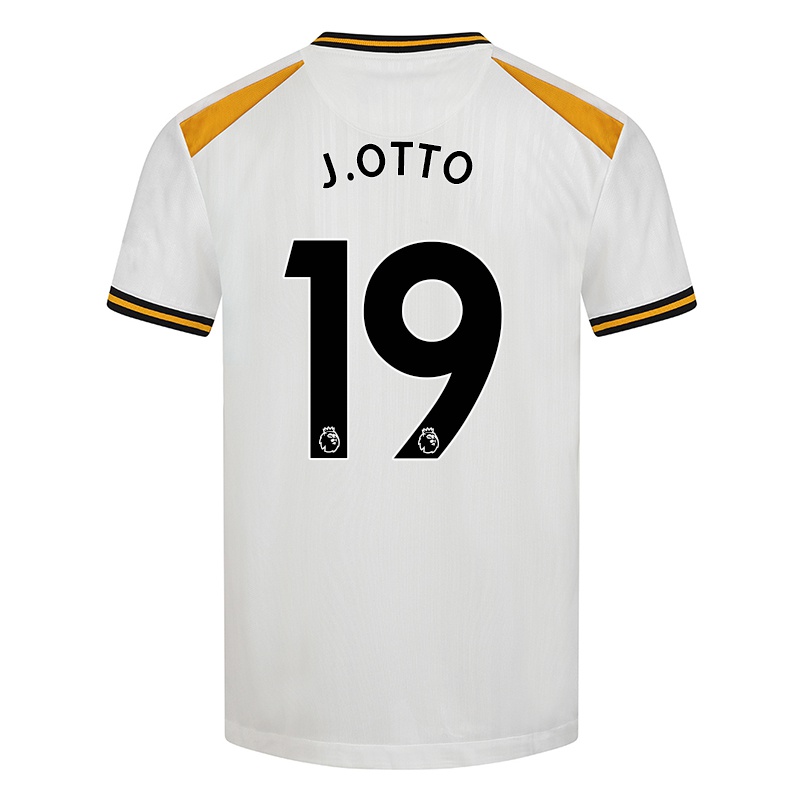 Gyermek Jonny Otto #19 Fehér Sárga Számú Jersey 2021/22 Mez Póló Ing