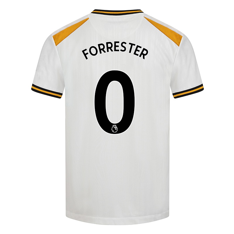 Gyermek Jaden Forrester #0 Fehér Sárga Számú Jersey 2021/22 Mez Póló Ing