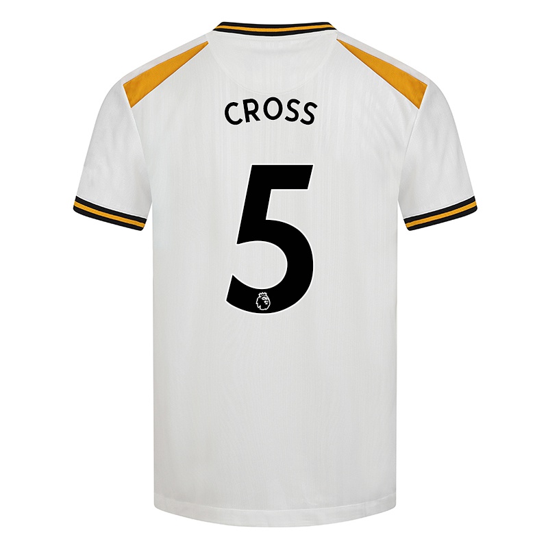 Gyermek Emma Cross #5 Fehér Sárga Számú Jersey 2021/22 Mez Póló Ing