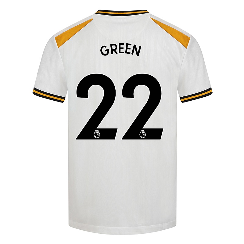 Gyermek Lucy Green #22 Fehér Sárga Számú Jersey 2021/22 Mez Póló Ing