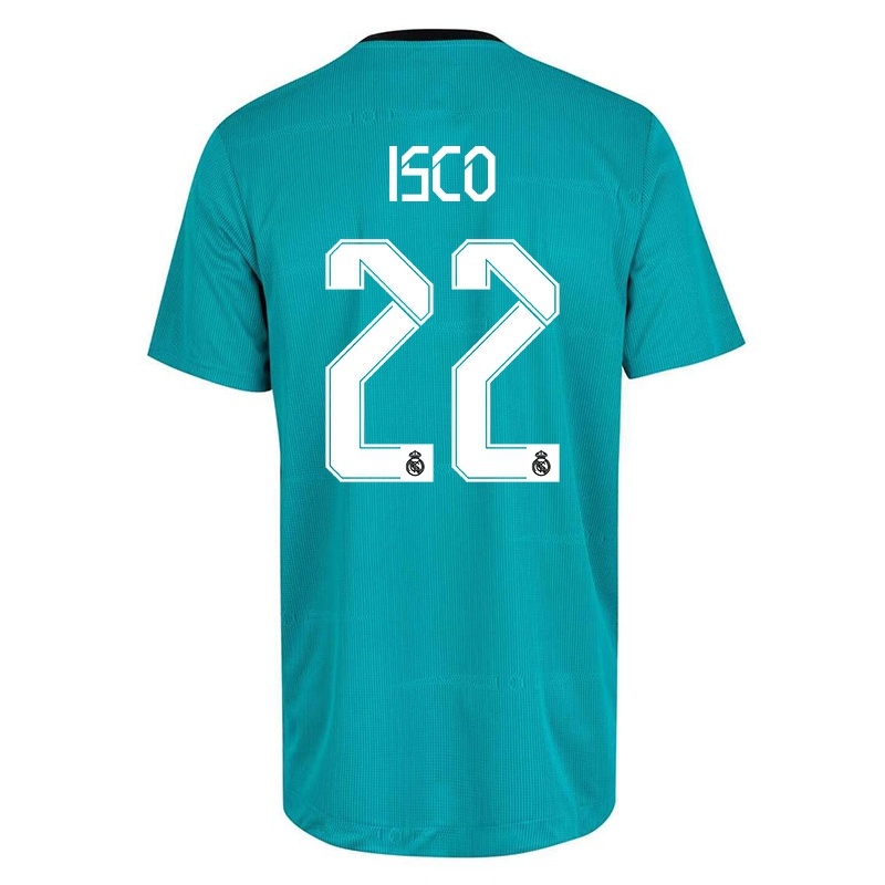 Gyermek Isco #22 Világos Zöld Számú Jersey 2021/22 Mez Póló Ing