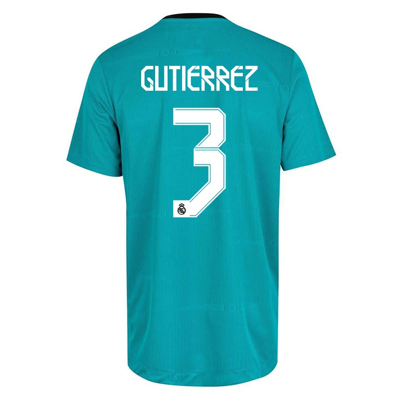 Gyermek Miguel Gutierrez #3 Világos Zöld Számú Jersey 2021/22 Mez Póló Ing