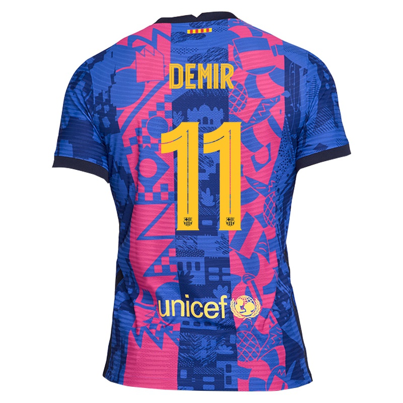 Gyermek Yusuf Demir #11 Kék Rózsa Számú Jersey 2021/22 Mez Póló Ing