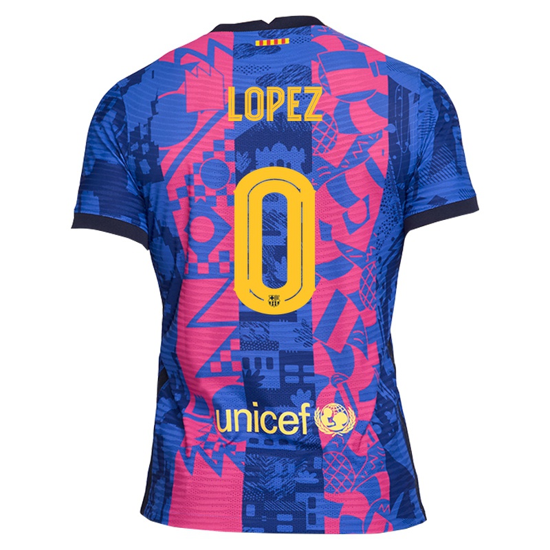 Gyermek Diego Lopez #0 Kék Rózsa Számú Jersey 2021/22 Mez Póló Ing