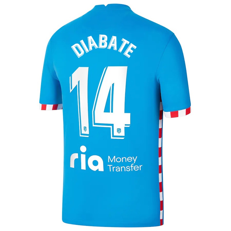 Gyermek Ibrahim Diabate #14 Kék Számú Jersey 2021/22 Mez Póló Ing