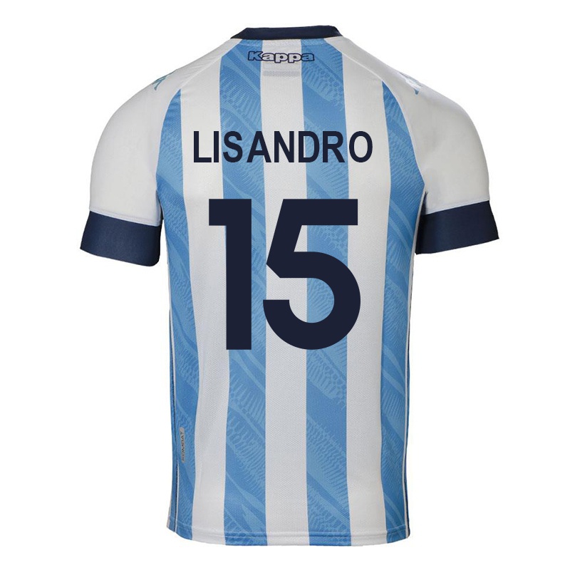 Férfi Lisandro Lopez #15 Kék Fehér Hazai Jersey 2021/22 Mez Póló Ing