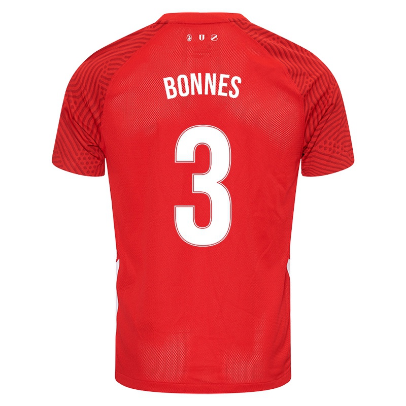 Férfi Joniek Bonnes #3 Piros Hazai Jersey 2021/22 Mez Póló Ing