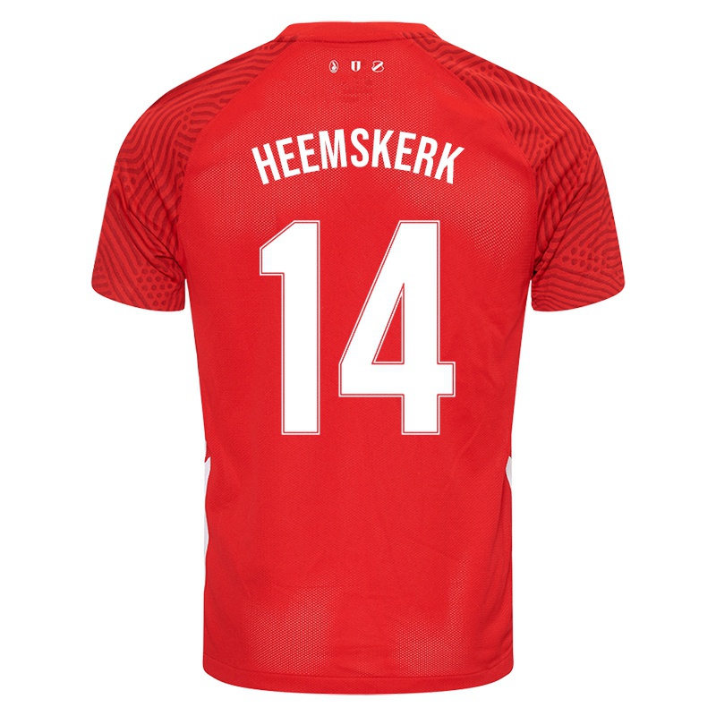 Férfi Helène Heemskerk #14 Piros Hazai Jersey 2021/22 Mez Póló Ing