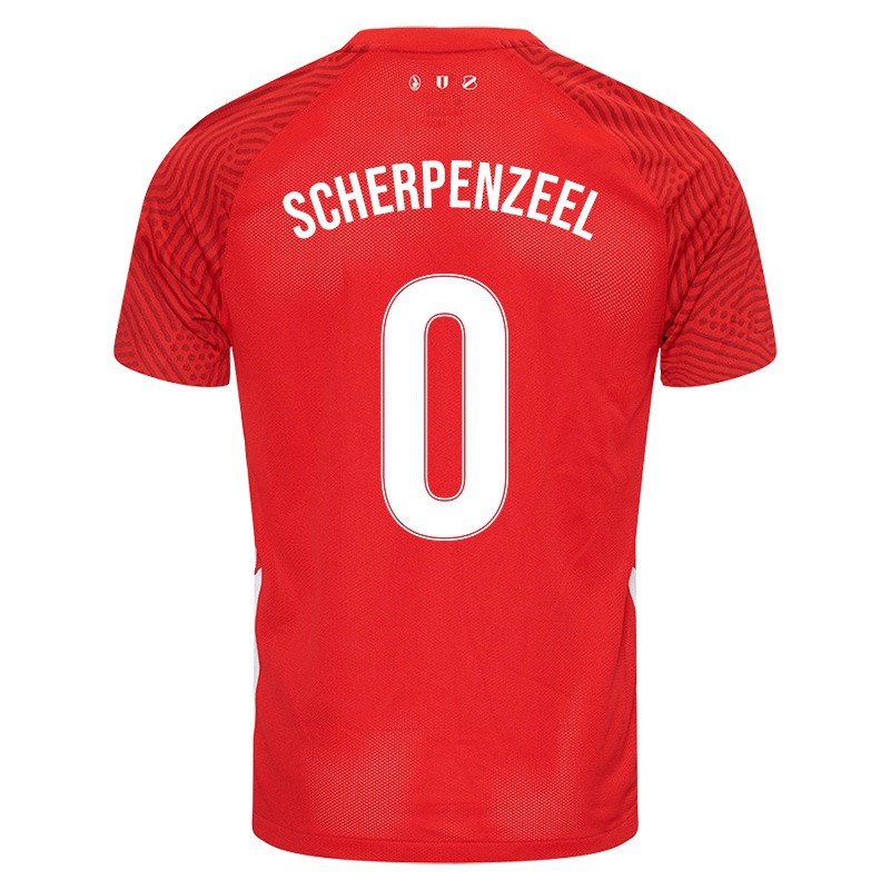 Férfi Romy Scherpenzeel #0 Piros Hazai Jersey 2021/22 Mez Póló Ing
