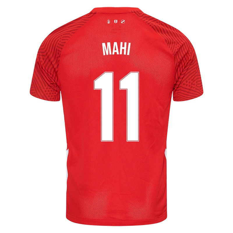 Férfi Mimoun Mahi #19 Piros Hazai Jersey 2021/22 Mez Póló Ing