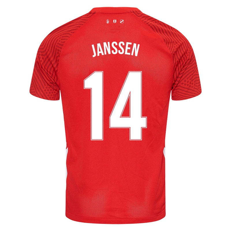 Férfi Willem Janssen #14 Piros Hazai Jersey 2021/22 Mez Póló Ing