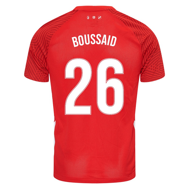 Férfi Othmane Boussaid #26 Piros Hazai Jersey 2021/22 Mez Póló Ing