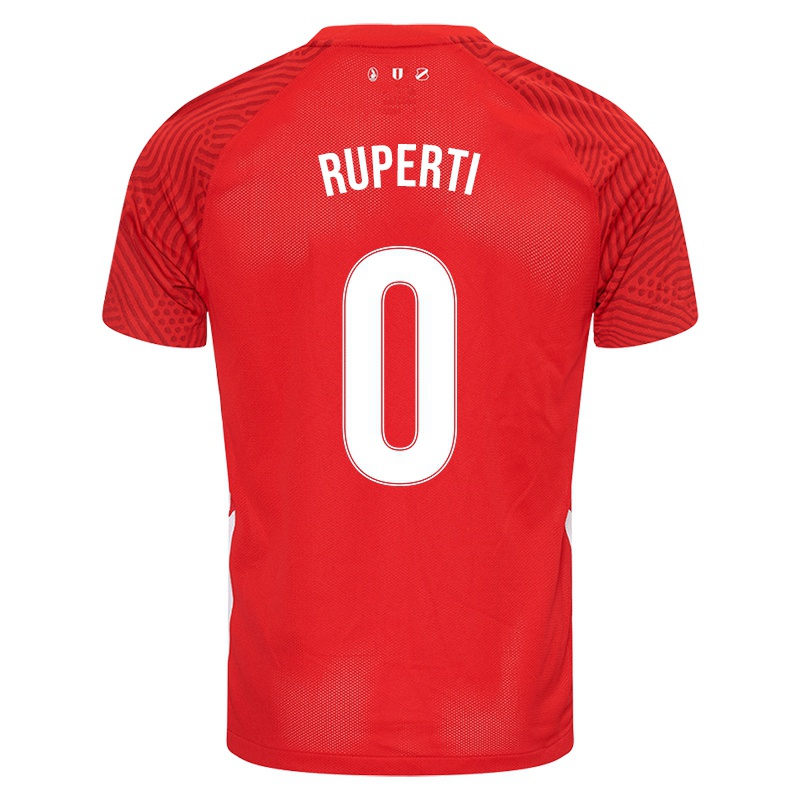 Férfi Danilio Ruperti #0 Piros Hazai Jersey 2021/22 Mez Póló Ing