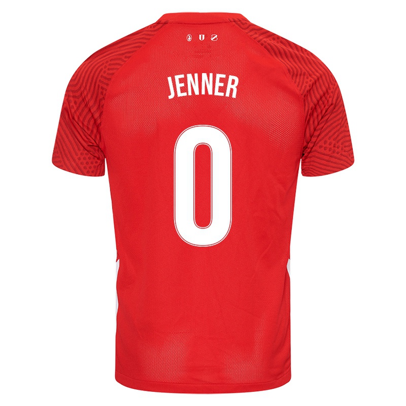 Férfi Ivar Jenner #0 Piros Hazai Jersey 2021/22 Mez Póló Ing