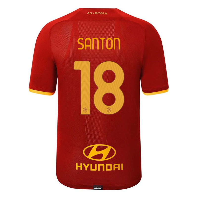 Férfi Davide Santon #18 Piros Hazai Jersey 2021/22 Mez Póló Ing