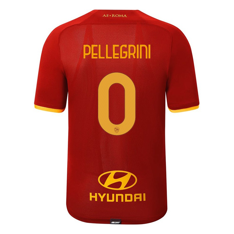 Férfi Matteo Pellegrini #0 Piros Hazai Jersey 2021/22 Mez Póló Ing