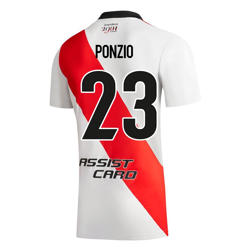 Férfi Leonardo Ponzio #23 Fehér Hazai Jersey 2021/22 Mez Póló Ing