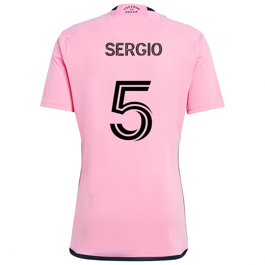 Gyermek Sergio Busquets #5 Rózsaszín Hazai Jersey 2024/25 Mez Póló Ing