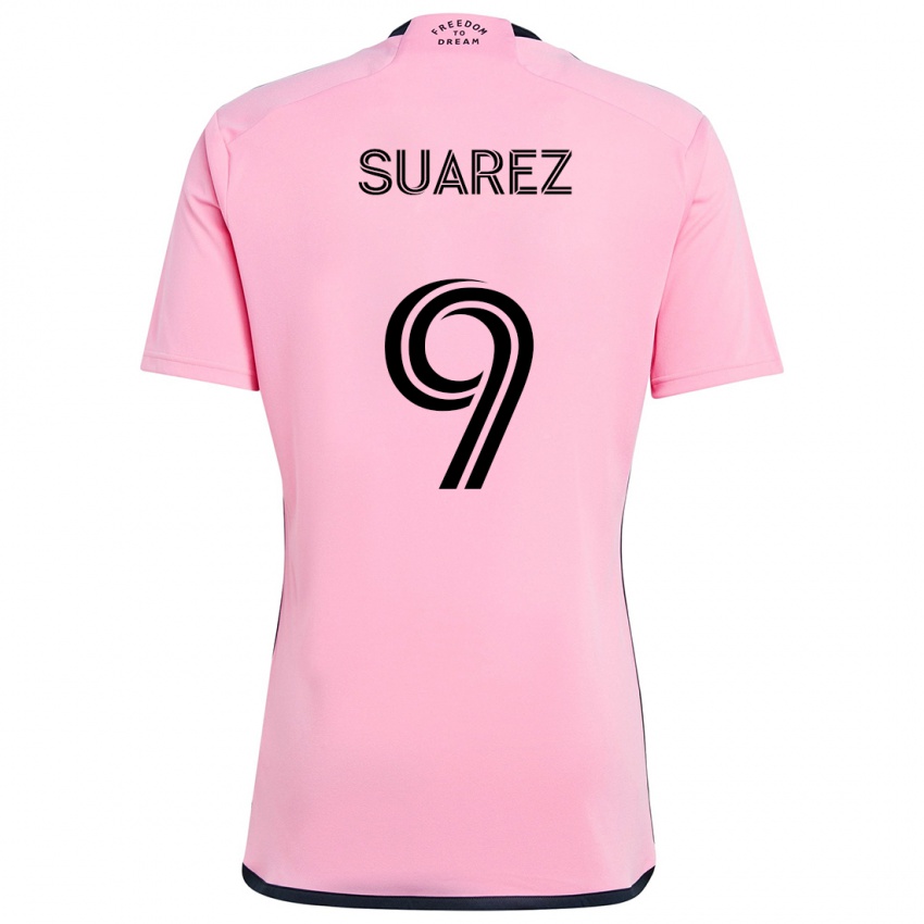 Gyermek Luis Suárez #9 Rózsaszín Hazai Jersey 2024/25 Mez Póló Ing