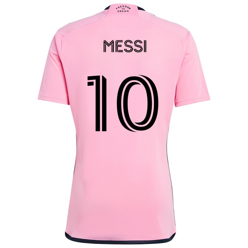 Gyermek Lionel Messi #10 Rózsaszín Hazai Jersey 2024/25 Mez Póló Ing