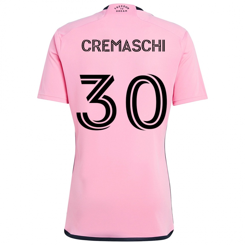 Gyermek Benja Cremaschi #30 Rózsaszín Hazai Jersey 2024/25 Mez Póló Ing