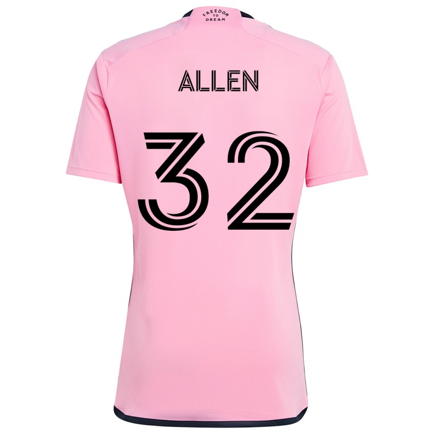 Gyermek Noah Allen #32 Rózsaszín Hazai Jersey 2024/25 Mez Póló Ing