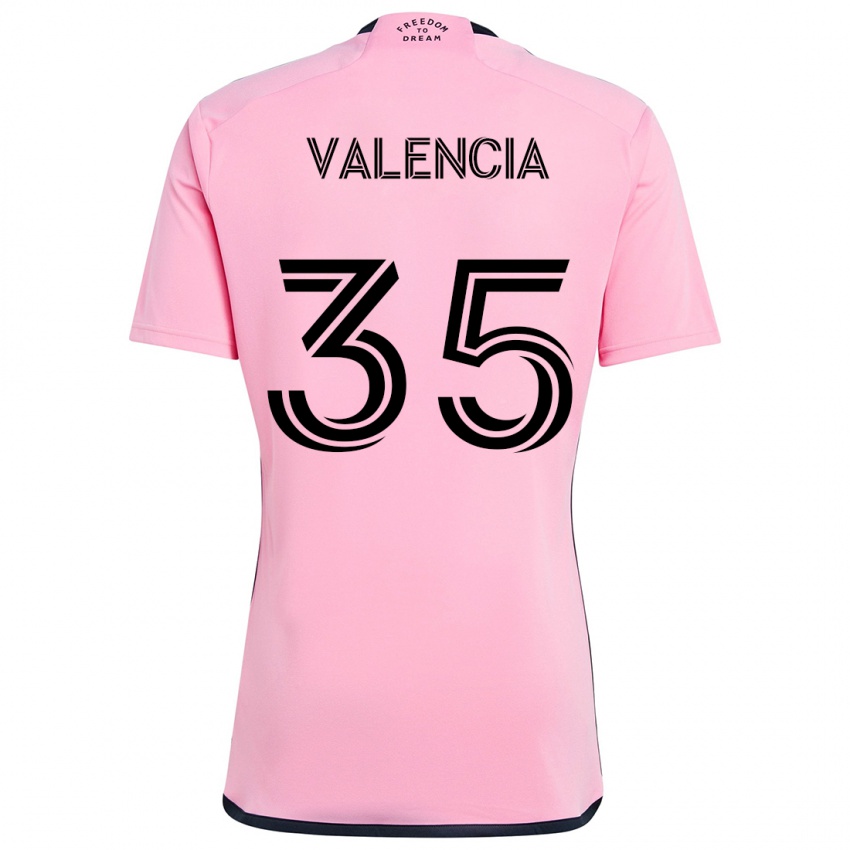 Gyermek Felipe Valencia #35 Rózsaszín Hazai Jersey 2024/25 Mez Póló Ing