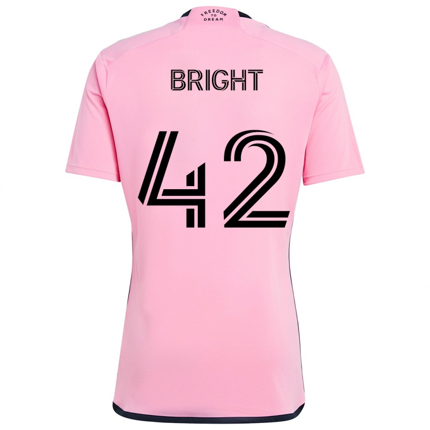 Gyermek Yannick Bright #42 Rózsaszín Hazai Jersey 2024/25 Mez Póló Ing