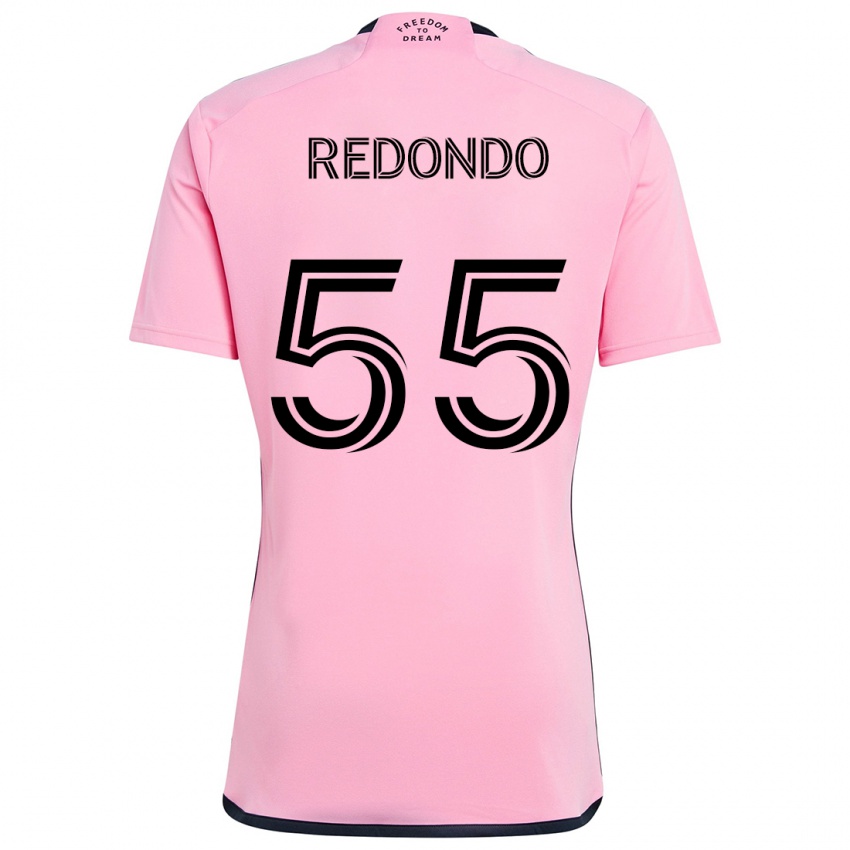 Gyermek Federico Redondo #55 Rózsaszín Hazai Jersey 2024/25 Mez Póló Ing